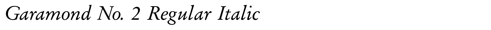 Garamond No. 2 Regular Italic image